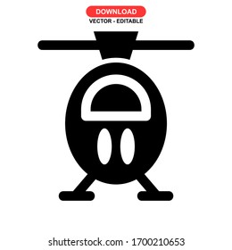 helicopter icon or logo isolated sign symbol vector illustration - high quality black style vector icons
