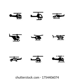 helicopter  icon or logo isolated sign symbol vector illustration - Collection of high quality black style vector icons
