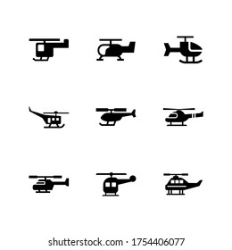 helicopter  icon or logo isolated sign symbol vector illustration - Collection of high quality black style vector icons
