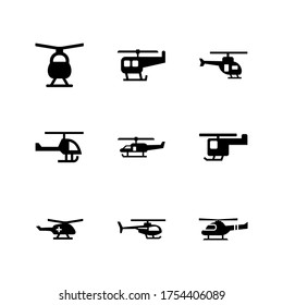 helicopter  icon or logo isolated sign symbol vector illustration - Collection of high quality black style vector icons
