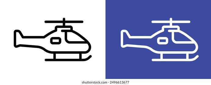 Helicopter icon logo sign set vector outline