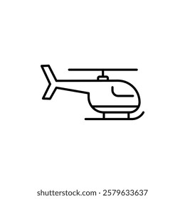 Helicopter icon logo sign set vector outline