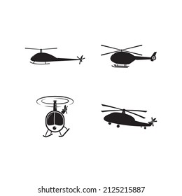 helicopter icon logo vector design template on white background