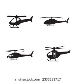 helicopter icon logo vector design template