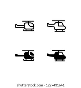 Helicopter Icon Logo Vector Symbol. Chopper Icon