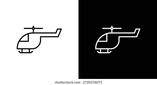 Symbol für Hubschrauber. Minimalistisches Vektordesign Bearbeitbarer Strich. EPS10