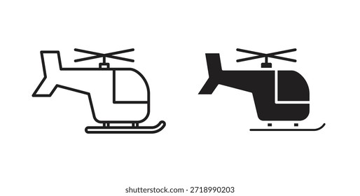 Icono del helicóptero para el App móvil, diseños editables