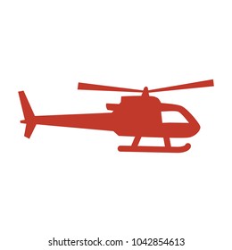 helicopter icon on white background. Vector illustration