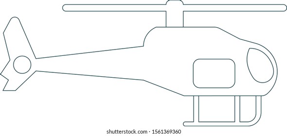 Helicopter icon on white background vector image