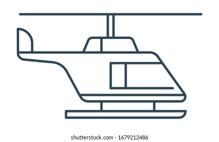 
Icono de helicóptero sobre imagen vectorial de fondo blanco