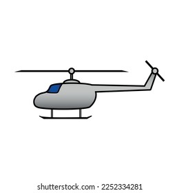 Helicopter icon on white background.