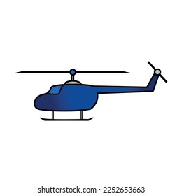 Icono de helicóptero sobre fondo blanco.