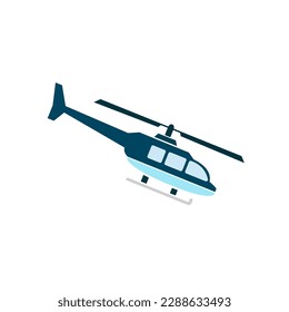 helicopter icon on a white background, vector illustration