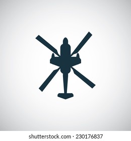 helicopter icon on white background 