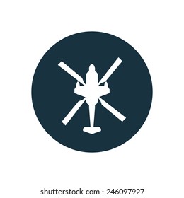 helicopter icon on white background 