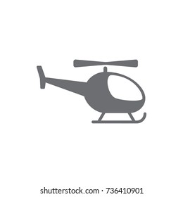 helicopter icon on the white background.