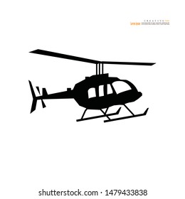 helicopter icon on white background.vector illustration.