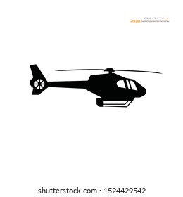 helicopter icon on white background.vector illustration.