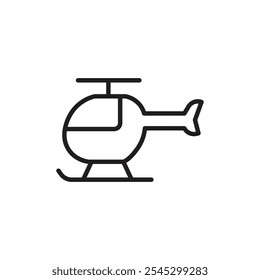 Ícone de helicóptero sinal de definição de estrutura de tópicos
