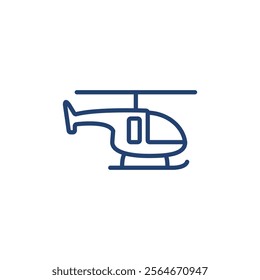 Helicopter icon Outline icon sign