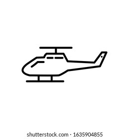 helicopter icon outline vector design style eps 10