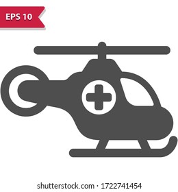 Icono del helicóptero. Icono profesional, perfecto píxel, formato EPS 10.