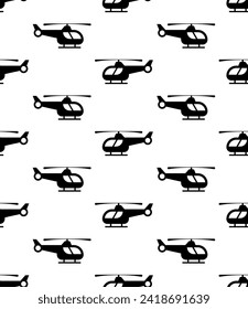 Helikopter-Symbol Nahtloses Muster, Chopper-Symbol, Hubschrauberflieger, Rotorcraft-Vektorgrafik