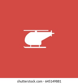 helicopter icon. sign design. red background