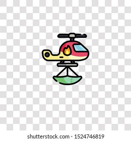 helicopter icon sign and symbol. helicopter color icon for website design and mobile app development. Simple Element from firefighter collection for mobile concept and web apps icon.