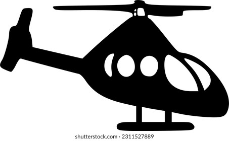 icono del helicóptero, signo, símbolo, vector, arte