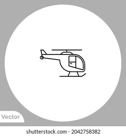 Helicopter icon sign vector,Symbol, logo illustration for web and mobile