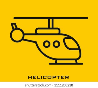 Helicopter icon signs