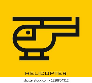 Helicopter icon signs