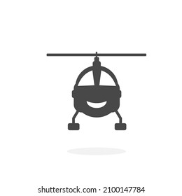 Helicopter Icon Silhouette Vector Illustration