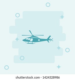 Helicopter Icon. Simple icon, blue colored icon illustration. 