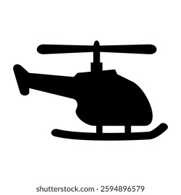 helicopter icon, simple flat style, illustration, logo sign symbol pictogram template, for ui or ux isolated on white for mobile app, editable