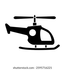 helicopter icon, simple flat style, illustration, logo sign symbol pictogram template, for ui or ux isolated on white for mobile app, editable