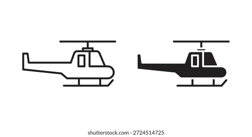Helikoptersymbol in einfachem flachen Trend modernes Grafikdesign abstraktes Logotypelement