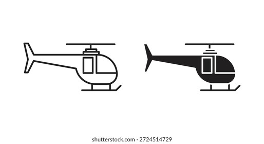 Helikoptersymbol in einfachem flachen Trend modernes Grafikdesign abstraktes Logotypelement