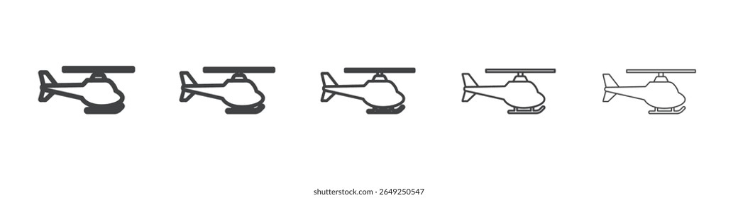 Helicopter icon simple illustration collection symbol