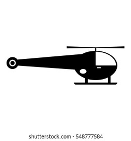 Helicopter icon. Simple illustration of helicopter vector icon for web