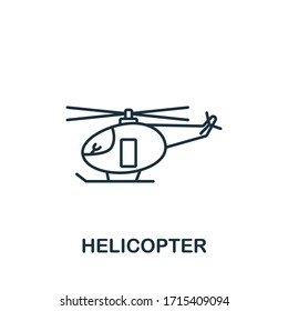 Helicopter Icon Simple Line Element Helicopter Stock Vector (Royalty ...