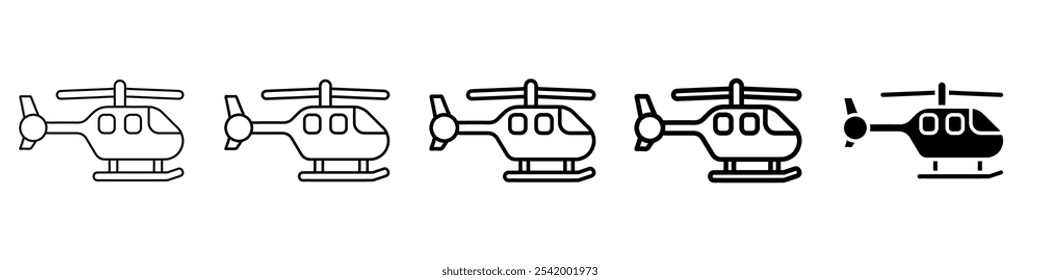 ícone de helicóptero Ilustração de contorno simples