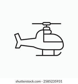 Helicopter icon. simple vector icon