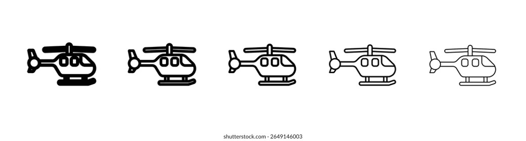helicopter icon simple vector outline logo