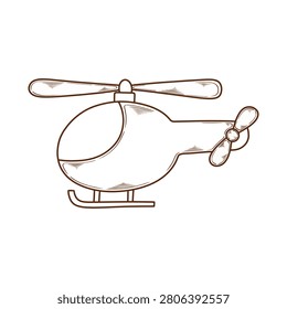 Helicopter icon. Subtable to place on toys, kids, etc.