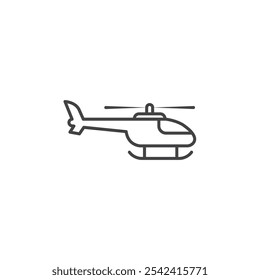 Helicopter icon Symbol mark in filled style