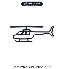 helicopter icon symbol template for graphic and web design collection logo vector illustration