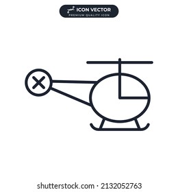 helicopter icon symbol template for graphic and web design collection logo vector illustration