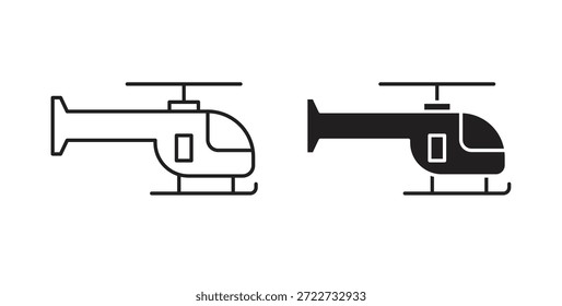 Symbol für Hubschrauber. Vektor-EPS 10. Zeile und Glyphensymbol